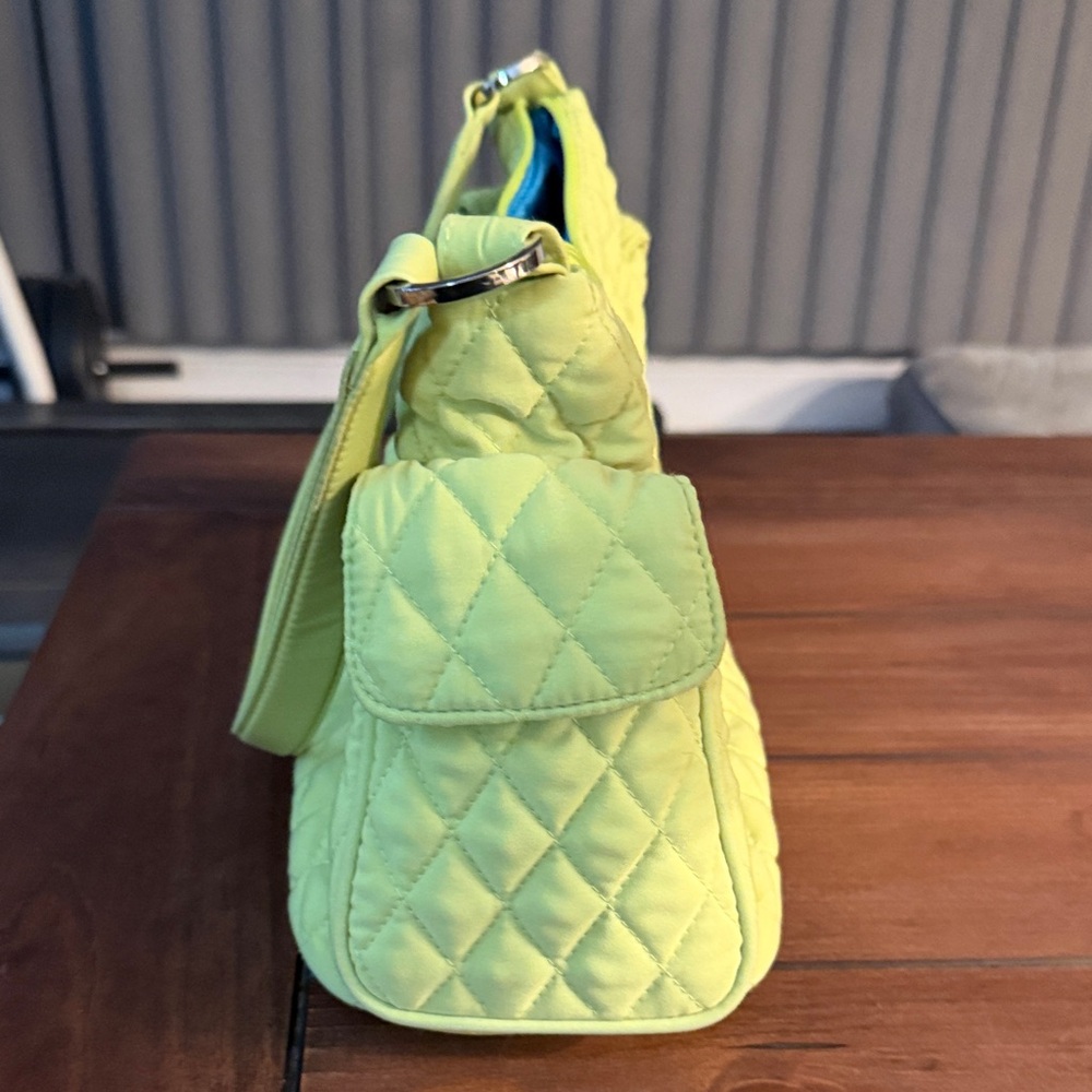 Vera Bradley Quilted Lime Green Shoulder Bag and Wallet - Picture 6 of 11